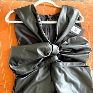 FTF Black Label - Gigi Faux Leather Twist Front Dress